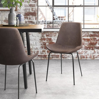 18.5'' H Faux Leather Upholstered Side Chair