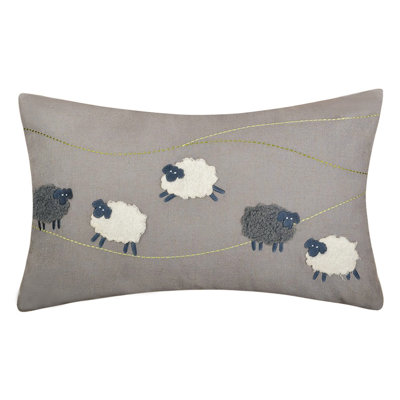  Embroidered Canvas Pillow Cover