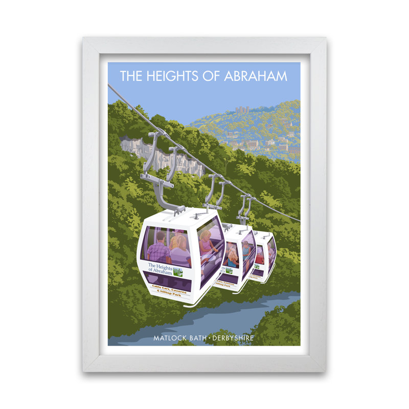 Derbyshire Heights Of Abraham 1 Piece Wall Art, 42 cm H x 29.7 cm W x 5 cm D, White