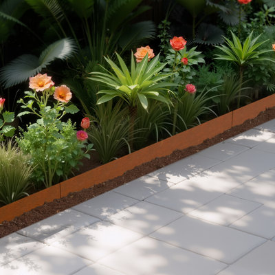 Bordure de jardin en acier 10 paquets 40 x 4,5 po bordure de jardin résistante aux intempéries