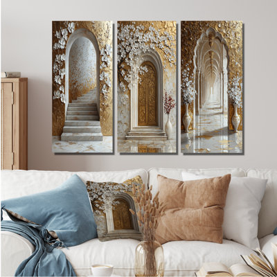 Istanbul White Sultans Palace I - Istanbul Canvas Prints Collection 3 Pieces
