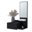 Coiffeuse Elgin avec miroir inclus, noir-1055384451