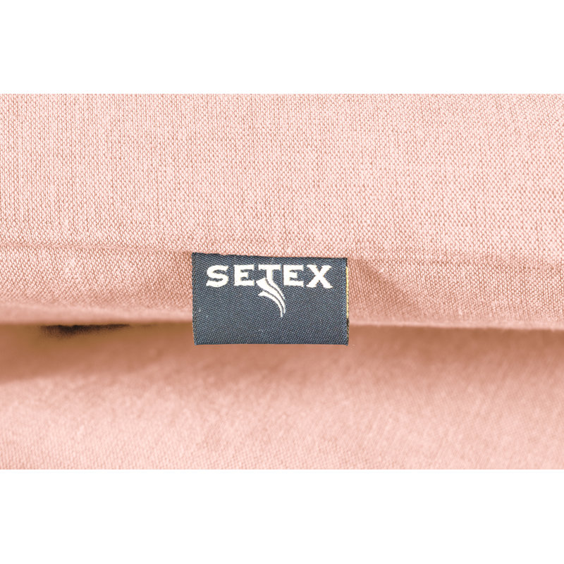 100% Linen Solid Colour Duvet Cover Set with Pillowcases, Pink, Double - 2 Pillowcases (80 x 80 cm)