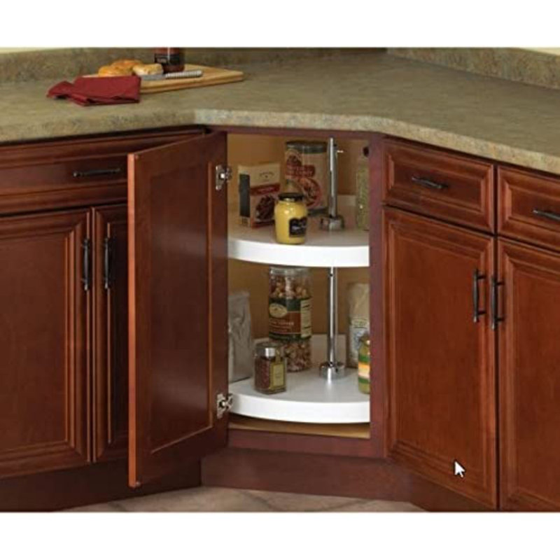 Lianza Plastic Lazy Susan Organizer, 31.5" H x 32" W x 32" D