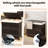 Laundry Hamper W/wheels & Lid 125l 3-section Clothes Hamper W/2 Liner Bags -1252857801