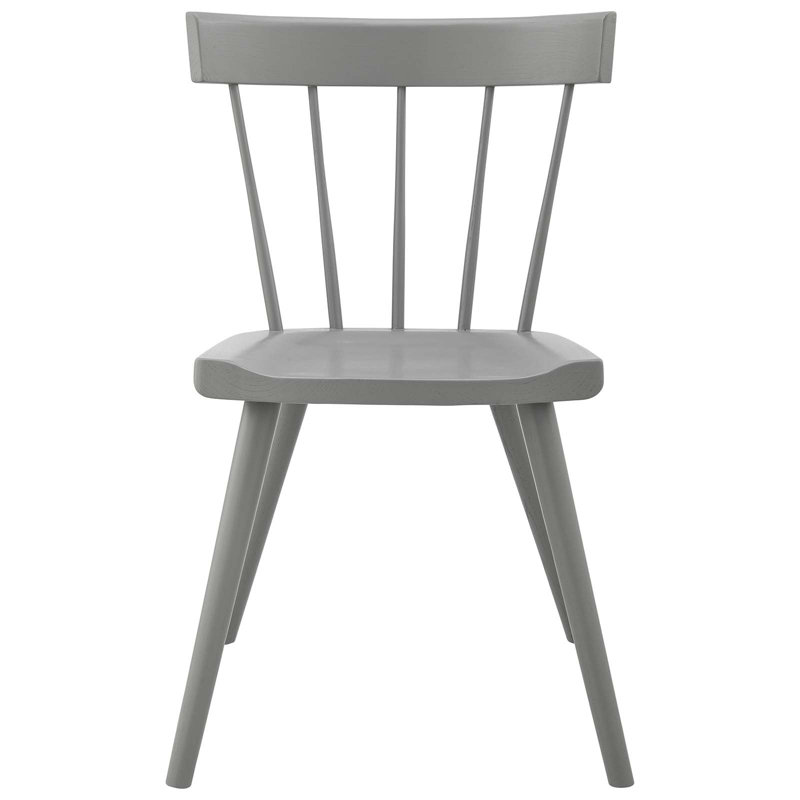 Sutter Light Gray Elm Wood Modern Farmhouse Dining Side Chair