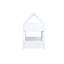 Lit superposé simple au-dessus de la maison en bois d'hévéa blanc-305331275