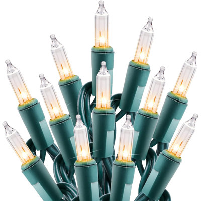 Clear Christmas String Lights 100 Count 25 Feet Incandescent Bulb Mini Lights For Indoor Xmas Tree Garland