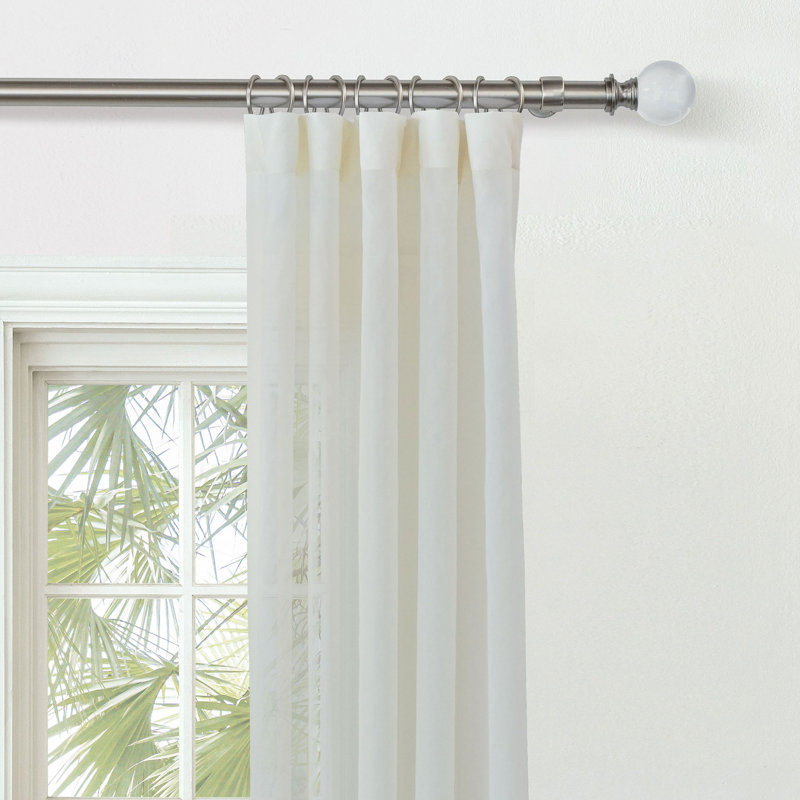Sway Sheer Curtain, Ivory, 48" W x 84" L