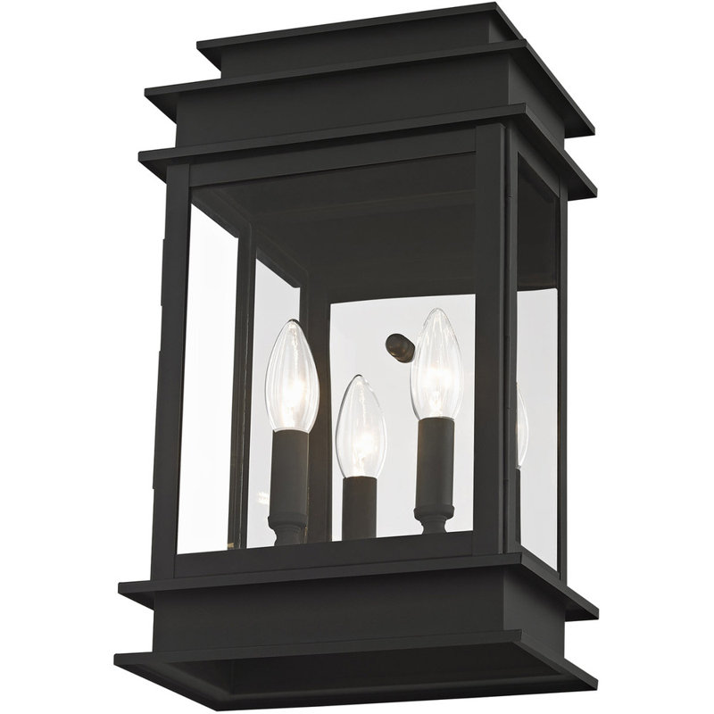 Cortana Wall Light, Black, 15.25" H x 9.5" W x 9.5" D
