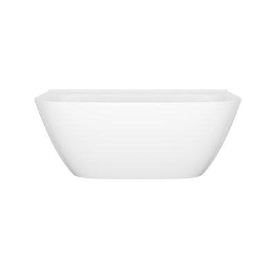 Lussari 63" X 30" Freestanding Back To Wall Bathtub With Void And Tile Flange