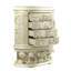 Commode 4 tiroirs en bois au fini argent champagne