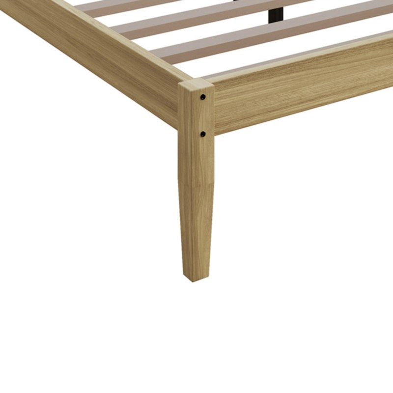 Lit plateforme en bois, Chêne naturel, Très grand