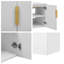Ensemble de meuble-lavabo mural 30 po avec lavabo en céramique, armoire à 2 portes en bois massif et tablette-2087955606