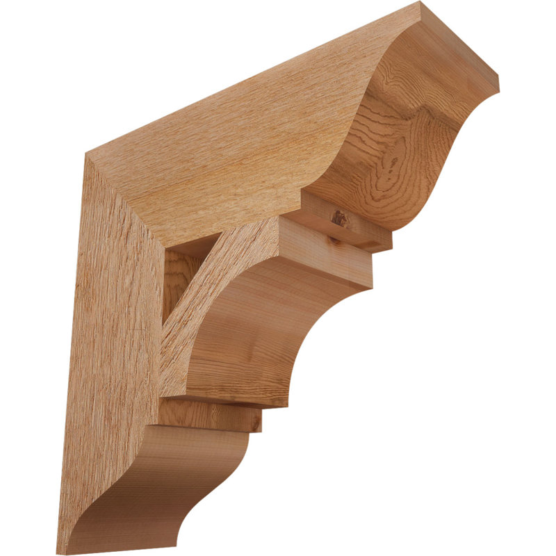 Support traditionnel Westlake, Cèdre rouge de l'Ouest, H 18 po x l 6 po x P 18 po, Rugueux