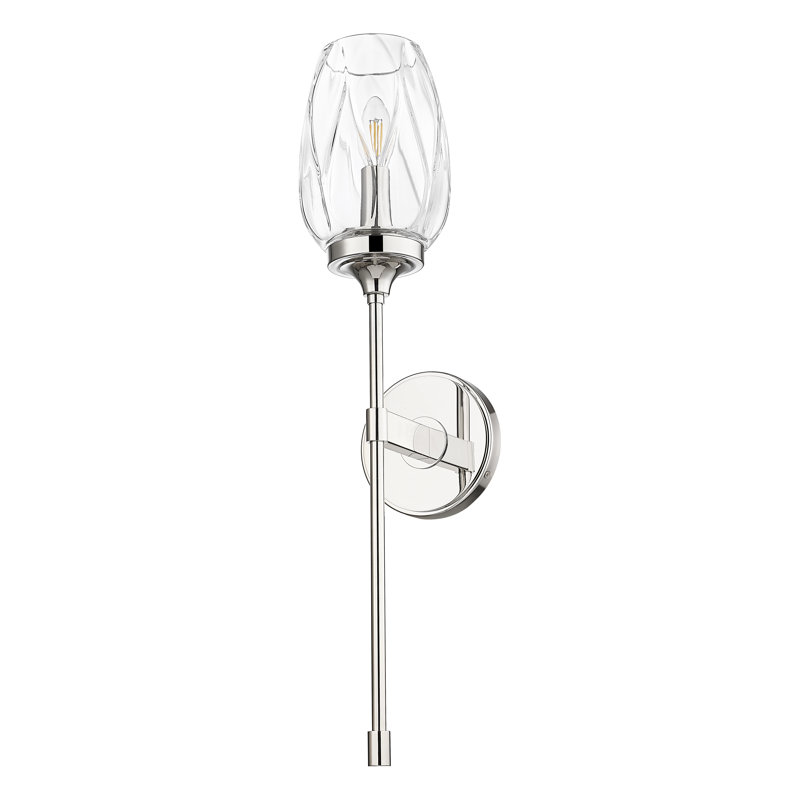 Cassian 26 inch Polished Nickel 1 Light Wall Sconce, Polished Nickel