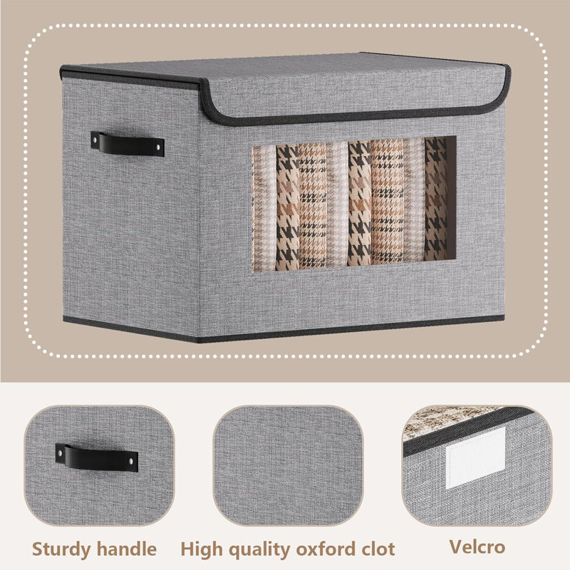 3-pack Cloth Storage Cubes With Lids
