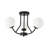 3-light Modern Sputnik Globe Semi Flush Mount-919542979