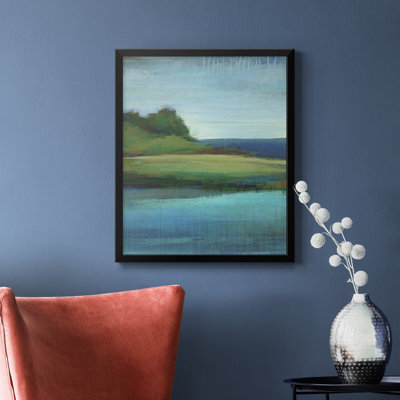 Toile encadrée Silent Lakeside I de qualité supérieure - prête à être accrochée