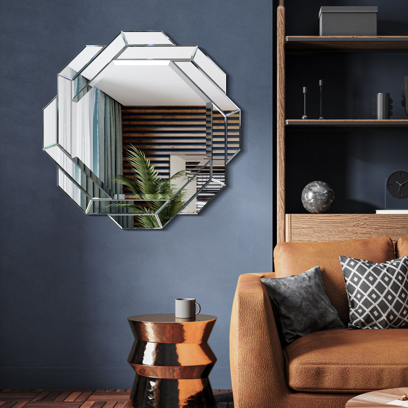 Miroir biseauté octogonal, 34 po x 34 po
