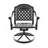 3-Piece All-Weather Cast Aluminum Dining Set, Include 2 Swivel Chairs And 39.37" Round Table With Black Frame