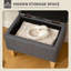49cm Wide Solid Colour Storage Ottoman