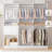 3-piece Set: 74.4"w Wardrobe Storage System With 2 Wooden Drawers And Hanging Rod-643718441