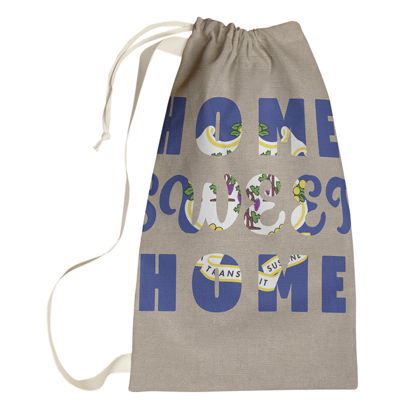 Sac à linge Home Sweet Home, Petit (H 64 po x l 20 po x P 1,5 po), Connecticut
