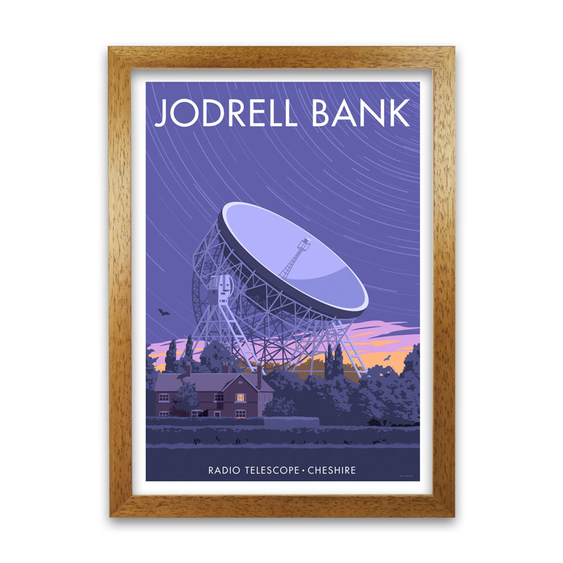 Jodrell by Stephen Millership - Print, 59.4 cm H x 42 cm W x 5 cm D, Oak