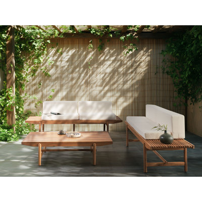 Macina Wicker 4 - Person Garden Lounge Set with Cushions