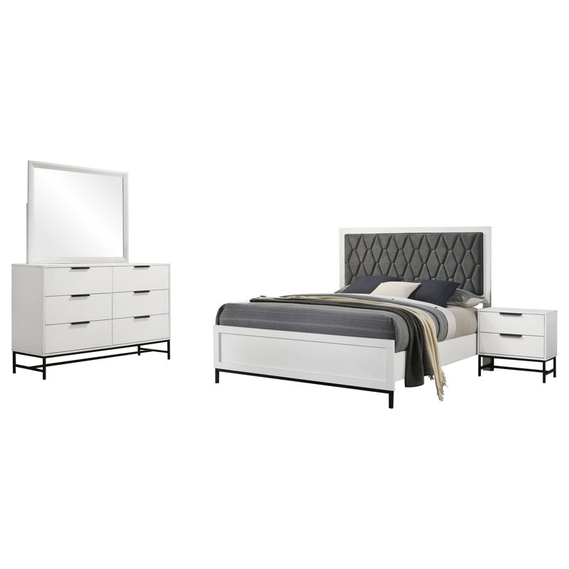 Noro 4 Piece Bedroom Set, Queen