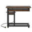 Bureau portable réglable en hauteur avec prise de courant et ports USB, table d'appoint roulante en forme de C avec plateau pour clavier, petit bureau debout avec roulettes pour canapé, chevet ou bureau à domicile - brun-729867737