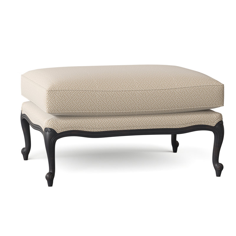 St. Helena Ottoman, Espresso, Filigree Ivory