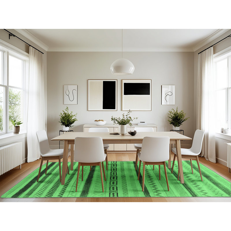 Kendarion Washable Geometric Indoor Rug, Rectangle 7' x 10'