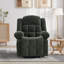Fauteuil inclinable chauffant manuel de 34,65 po de largeur à massage manuel doux avec porte-gobelets et télécommande-1887299298