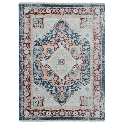 Machine Made Polyester Area Rugs - Rectangle | Red Color, Oriental Design, Low Pile Machine Made Area Rugs for Living Room, Bed Room