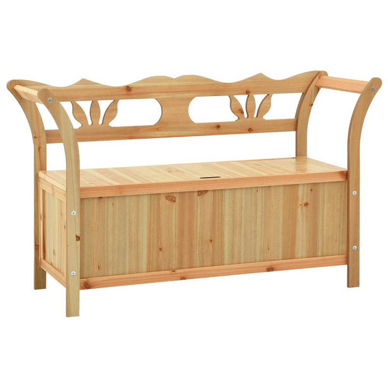 Banc de rangement Cleda, Brun