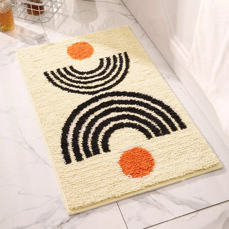  Krystalin Absorbent Non-Slip Bath Rugs Super Soft Machine Washable, 32" L x 20" W, Beige