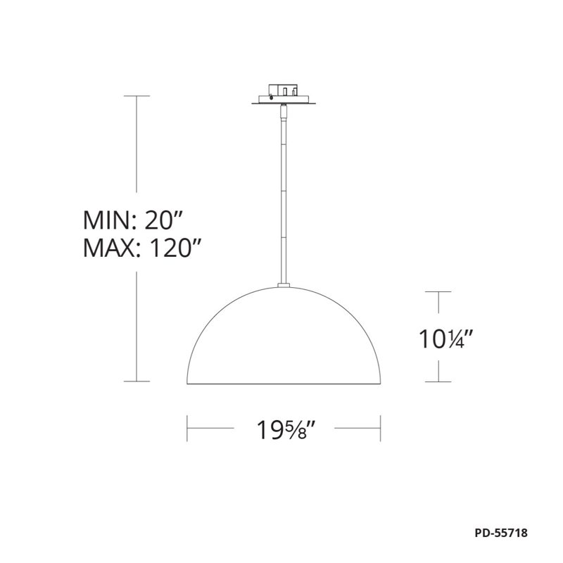Yolo 1 - Light LED Pendant, Gold, 10.25" H x 19.63" W x 19.63" D
