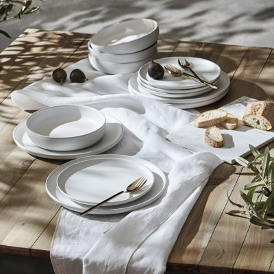 Porto By Stone Lain Macchio 12-Piece Dinnerware Set Stoneware