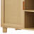 65" Rustic Boho Media Center with Rattan Cabinet Door and Cord Holes