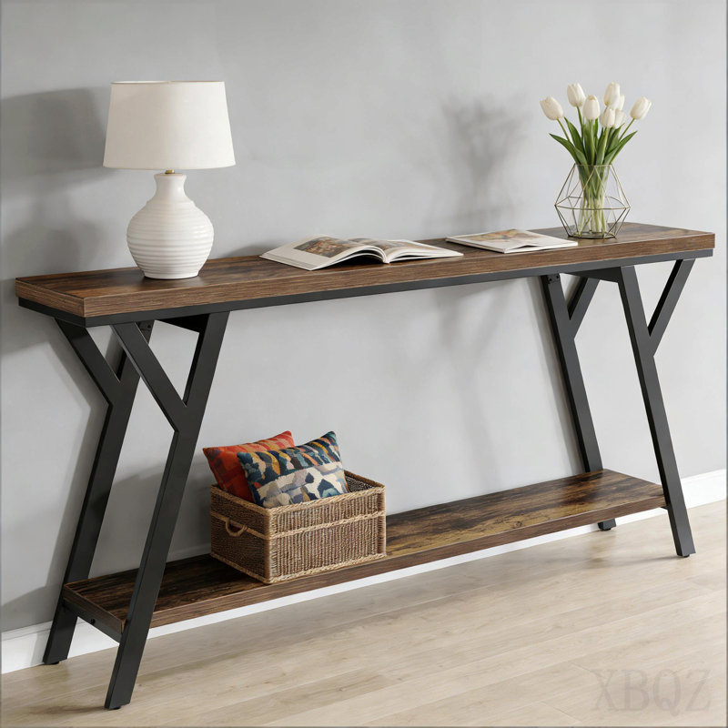 Table de canapé, console à 2 niveaux, canapé de table