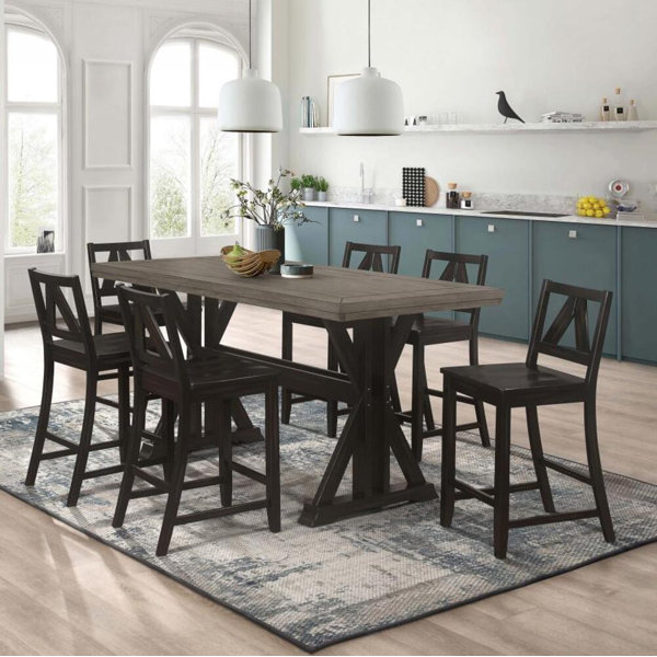 Red Barrel Studio® Ryell 7 - Piece Trestle Dining Set | Wayfair