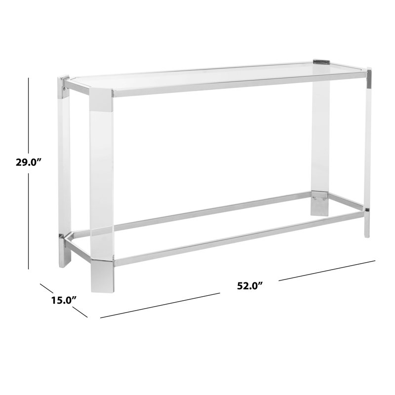 Charleston 52'' Glass Top Console Table