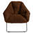 Zenithen Hexagon Corduroy Folding Dish Chair, Brown-1250331893