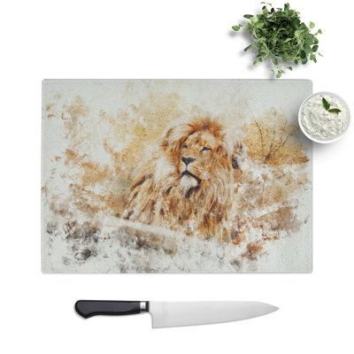 Lion Vol.1 Watercolour Chopping Board