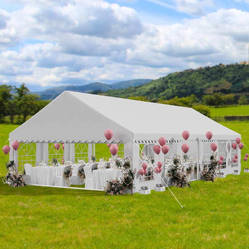 Steel Canopy Party Tent Heavy Duty Wedding Tent, 20 (ft) x 40 (ft)