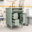 Meuble-lavabo autoportant avec lavabo, rangement réglable-1270076073