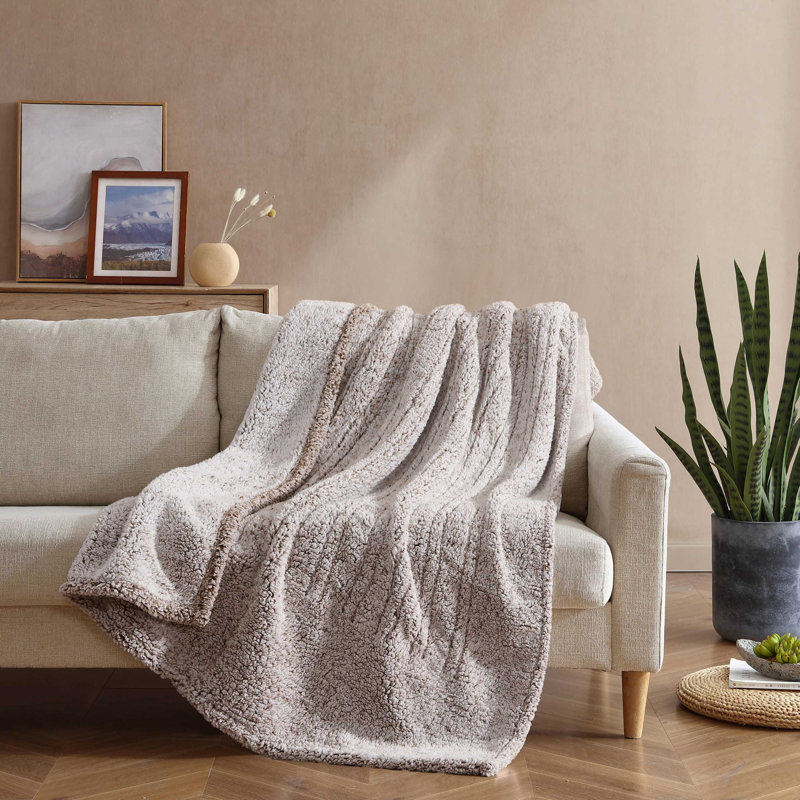Couverture chauffante réversible Eddie Bauer, Lit simple, Brun