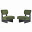 Chaise longue 2 pièces en tissu d'ameublement en polyester avec base en bois robuste-1651917199-1651917184